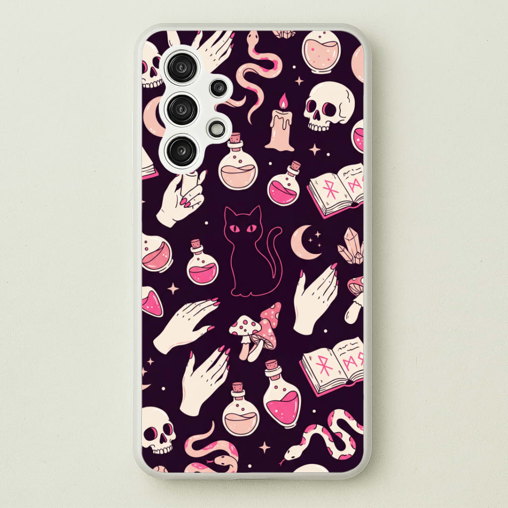 Black Witchy Doodles Phone Case
