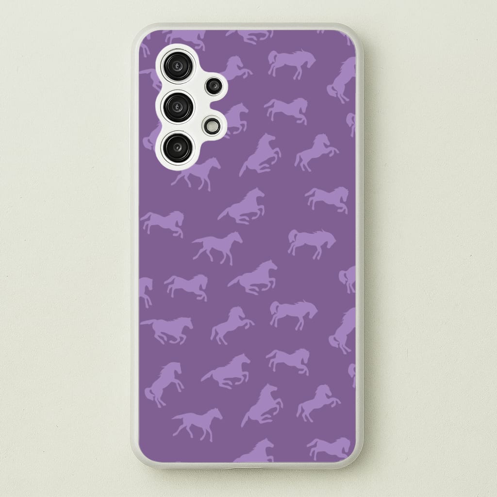 Purple Horse Pattern - Horses Phone Case