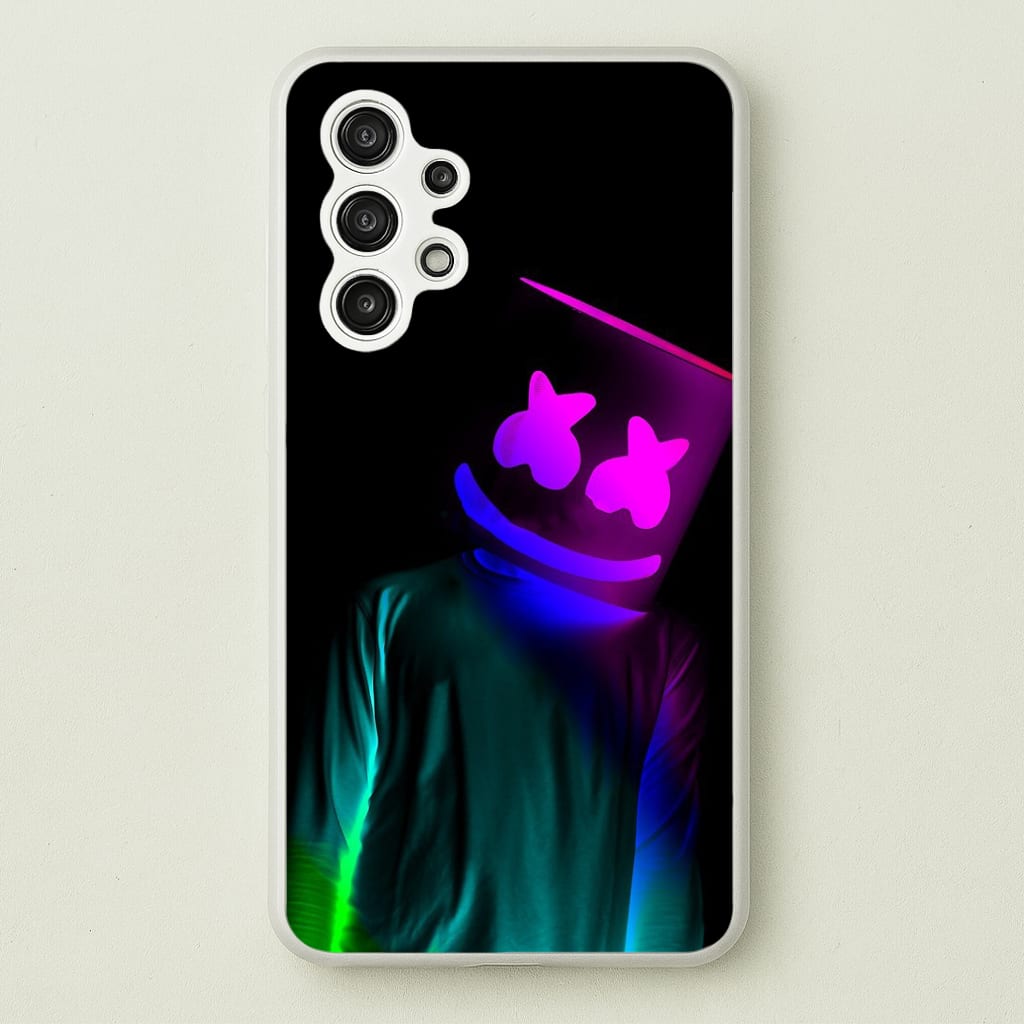 White Helmet DJ In Lights Phone Case