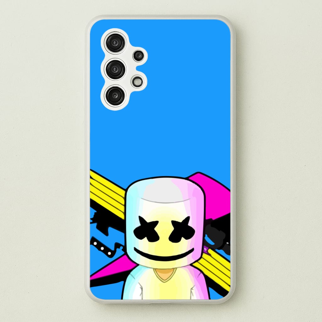 Neon Logo White Helmet DJ Phone Case