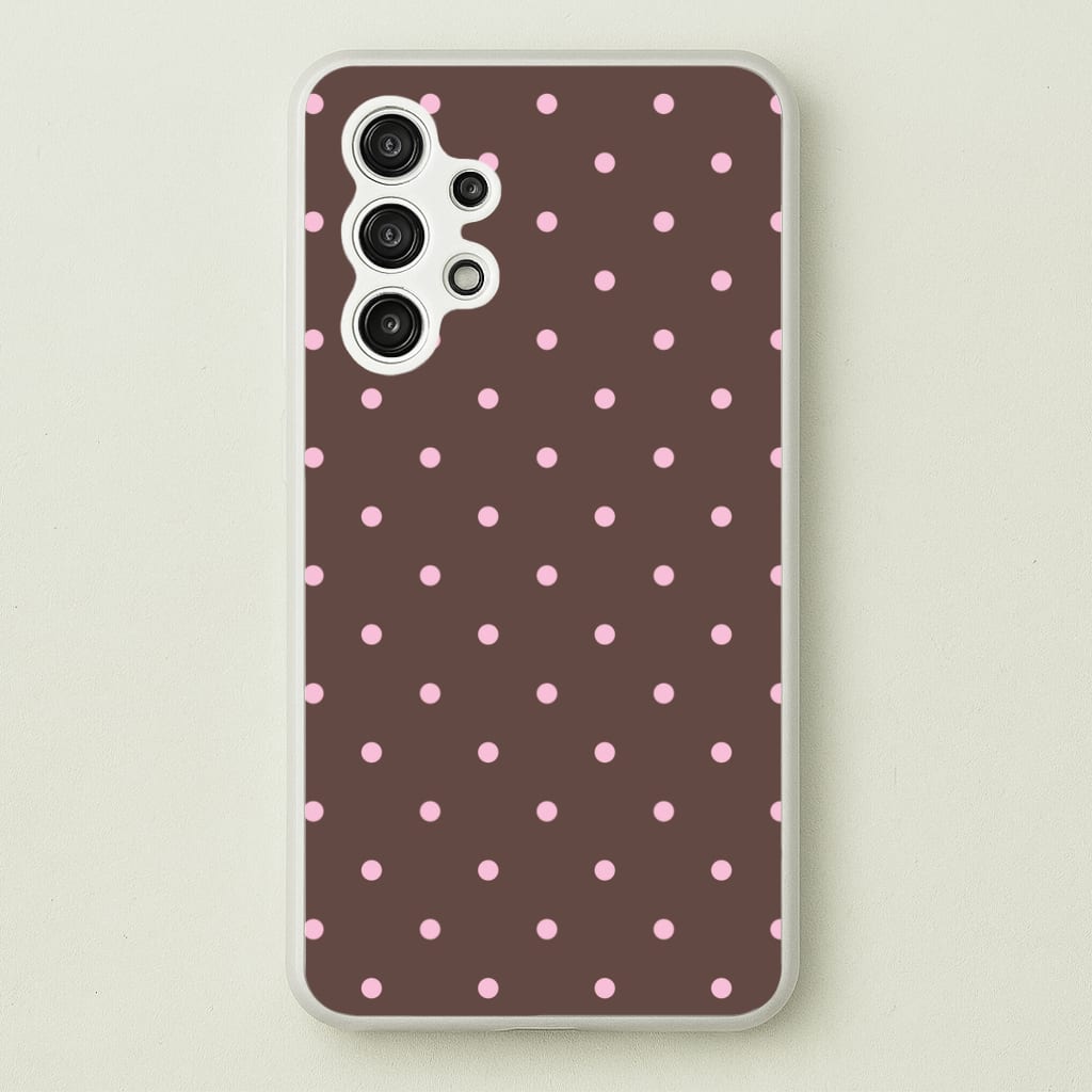 Chocolate & Strawberry Polka Dots Phone Case