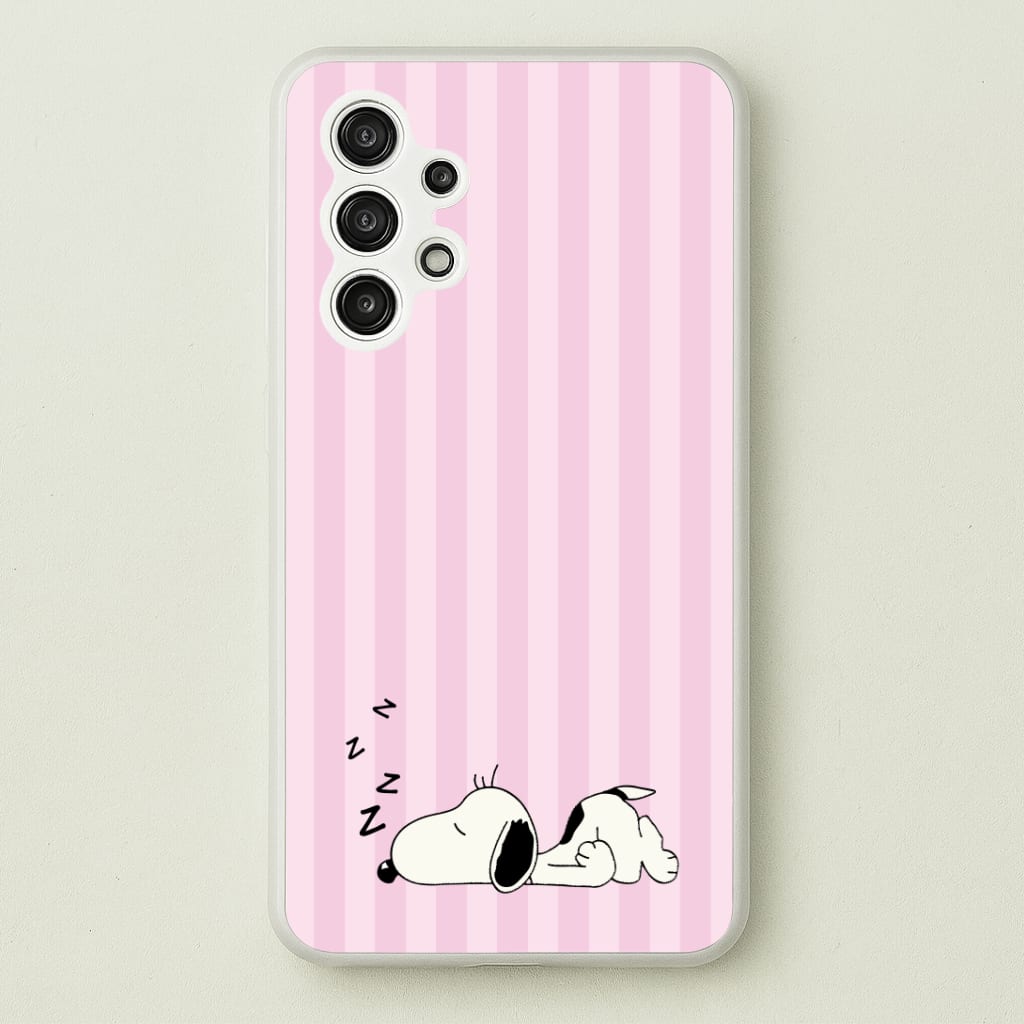 Pastel Stripes Cartoon Beagle Phone Case