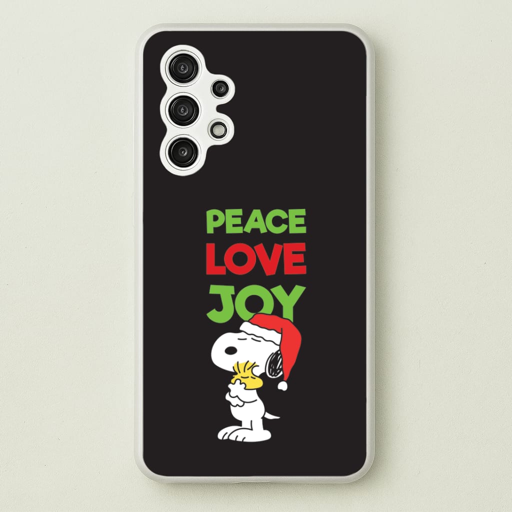 Peace, Love, Joy Christmas Cartoon Beagle Phone Case