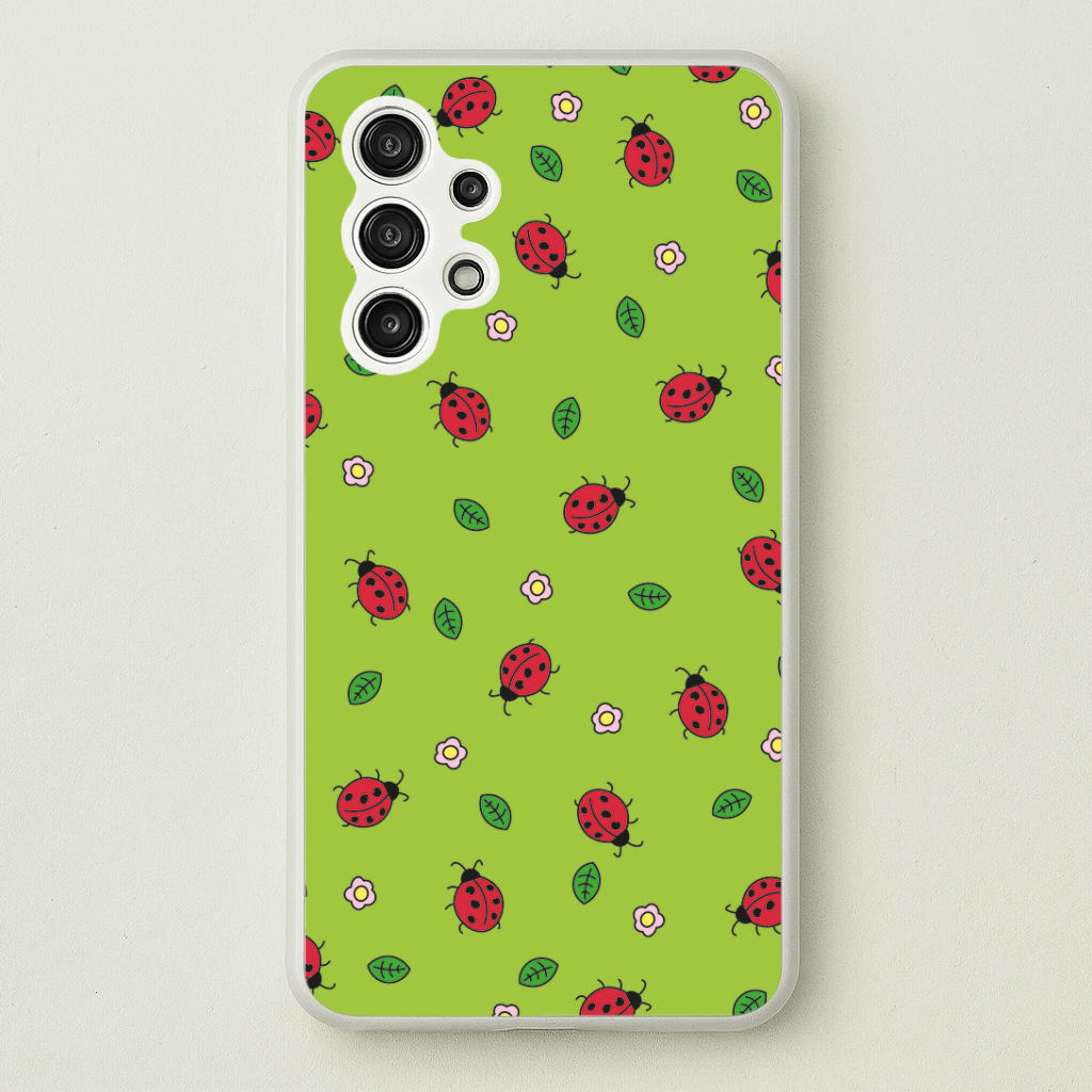 Ladybugs And Flowers - Spring Patterns Phone Case