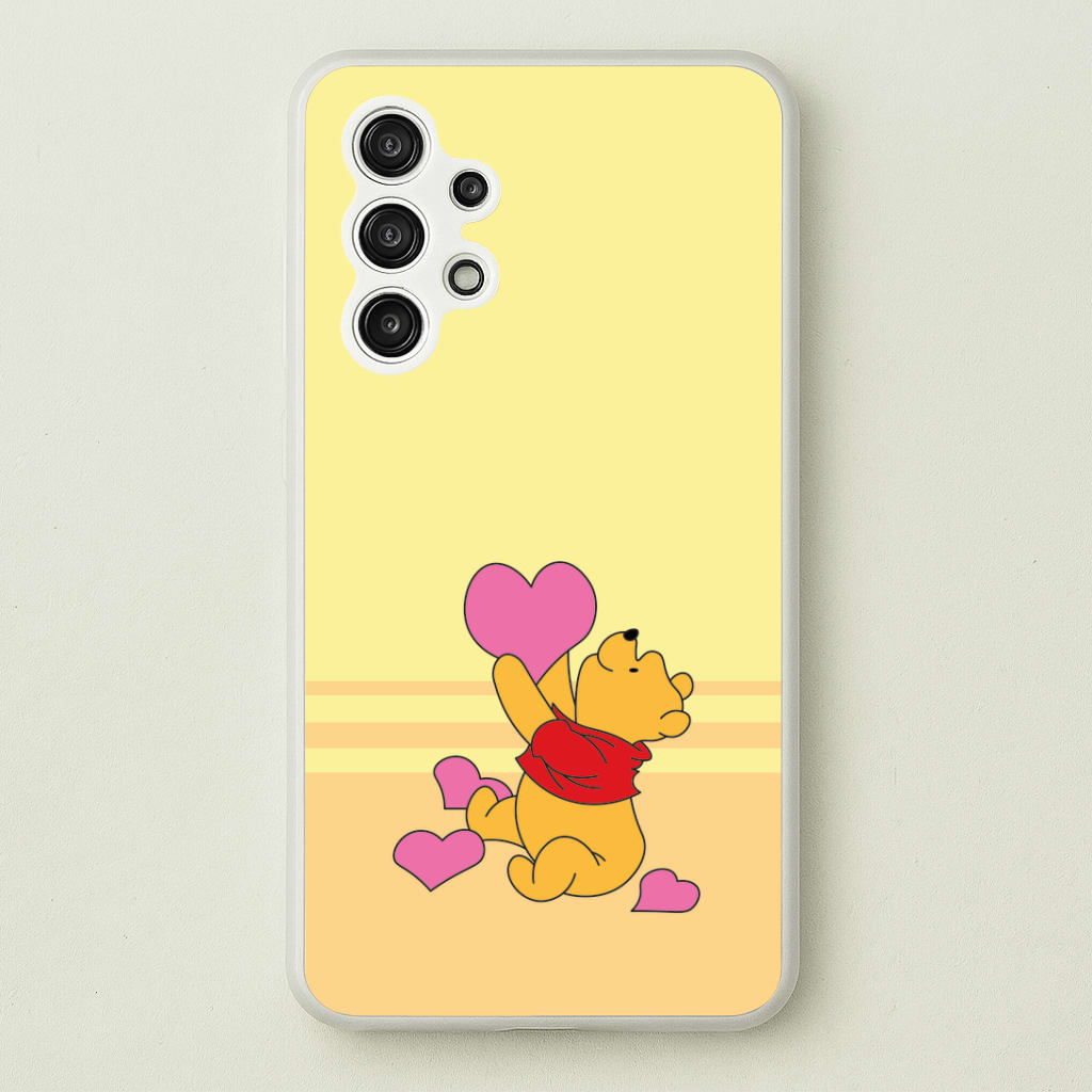 Pooh Love Heart Balloons Valentine's Phone Case