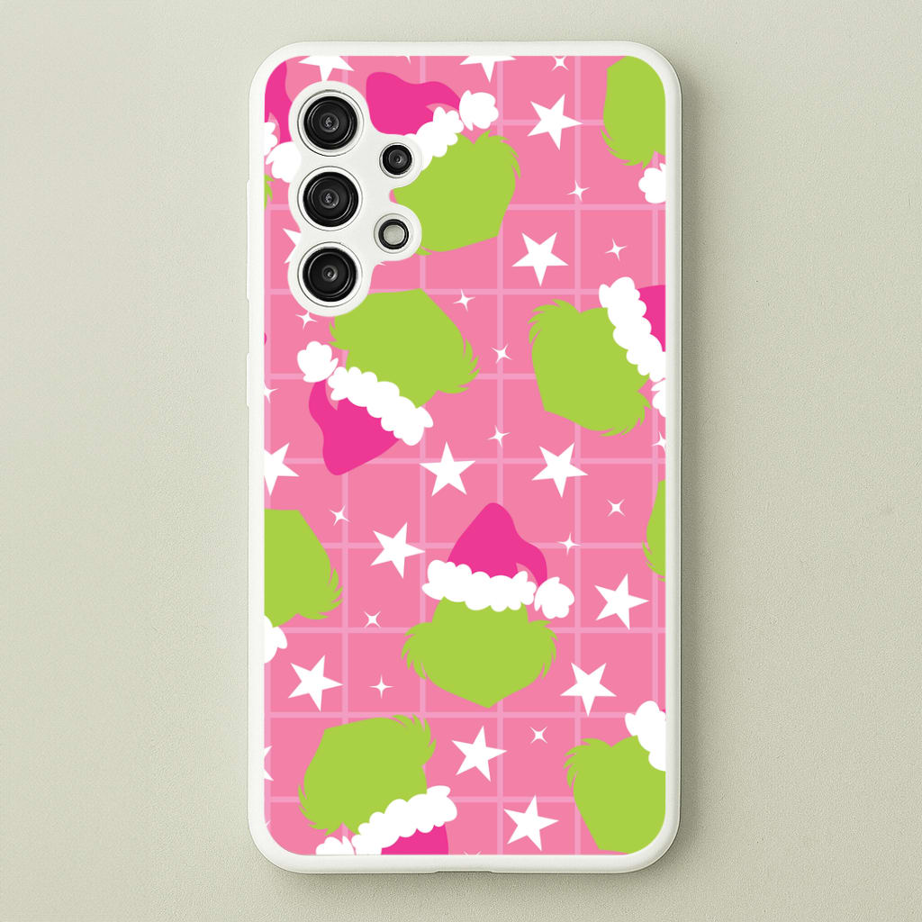 Pink Green Creature Xmas Pattern Phone Case