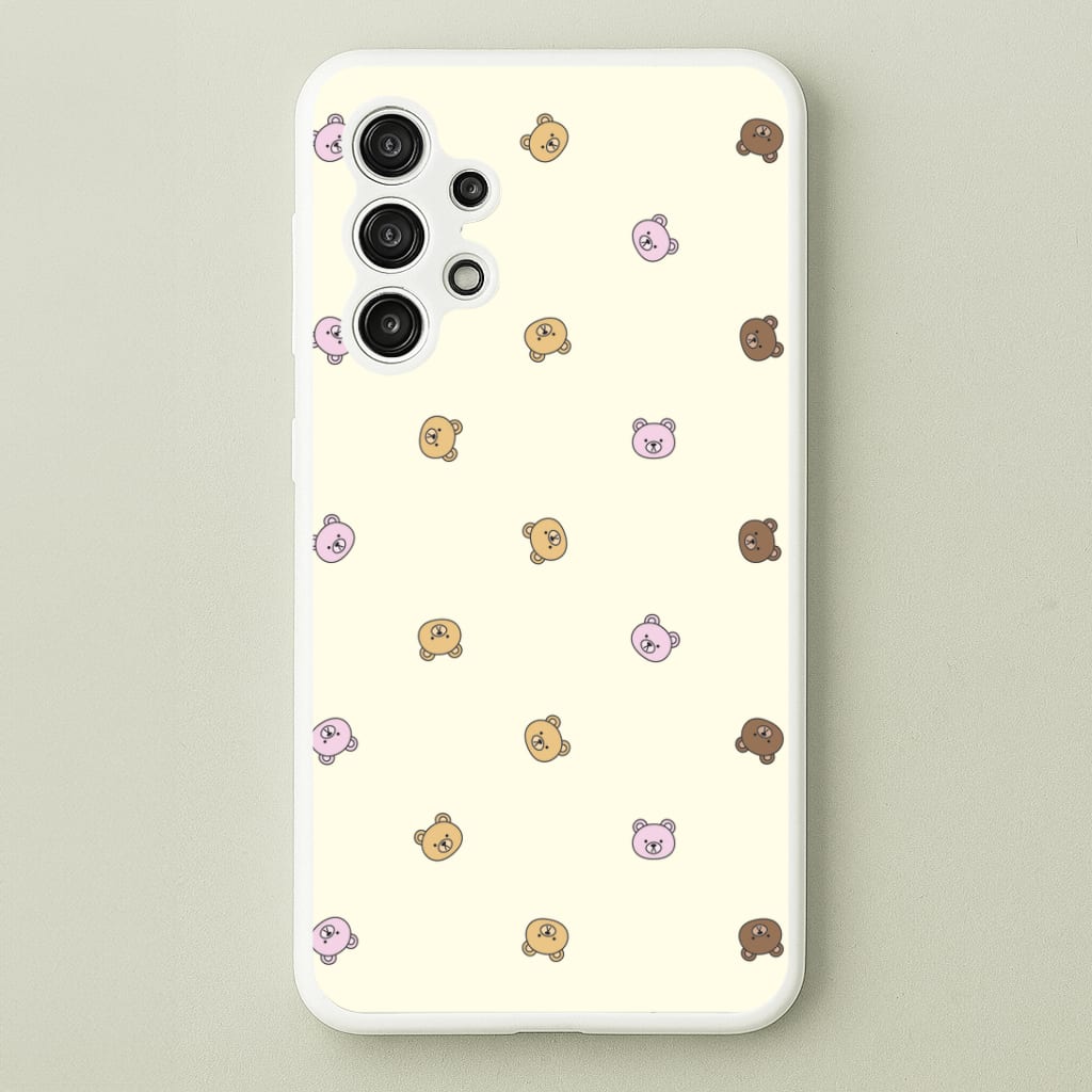 Miniature Teddy Bear Faces Pattern Phone Case