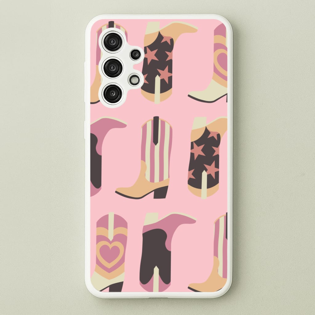 Dusty Pink Cowboy Boots Pattern Phone Case