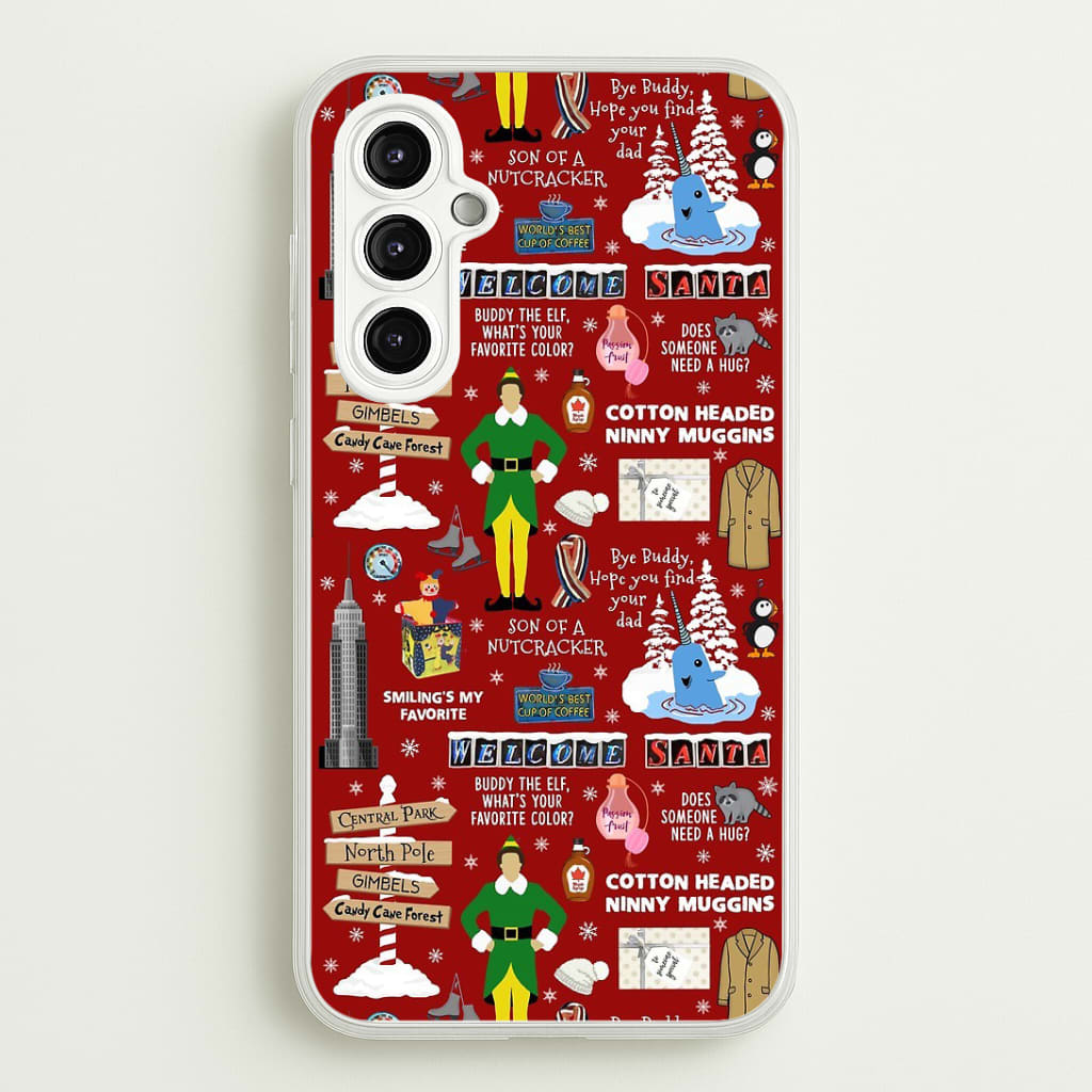 Red Elf Pattern Phone Case