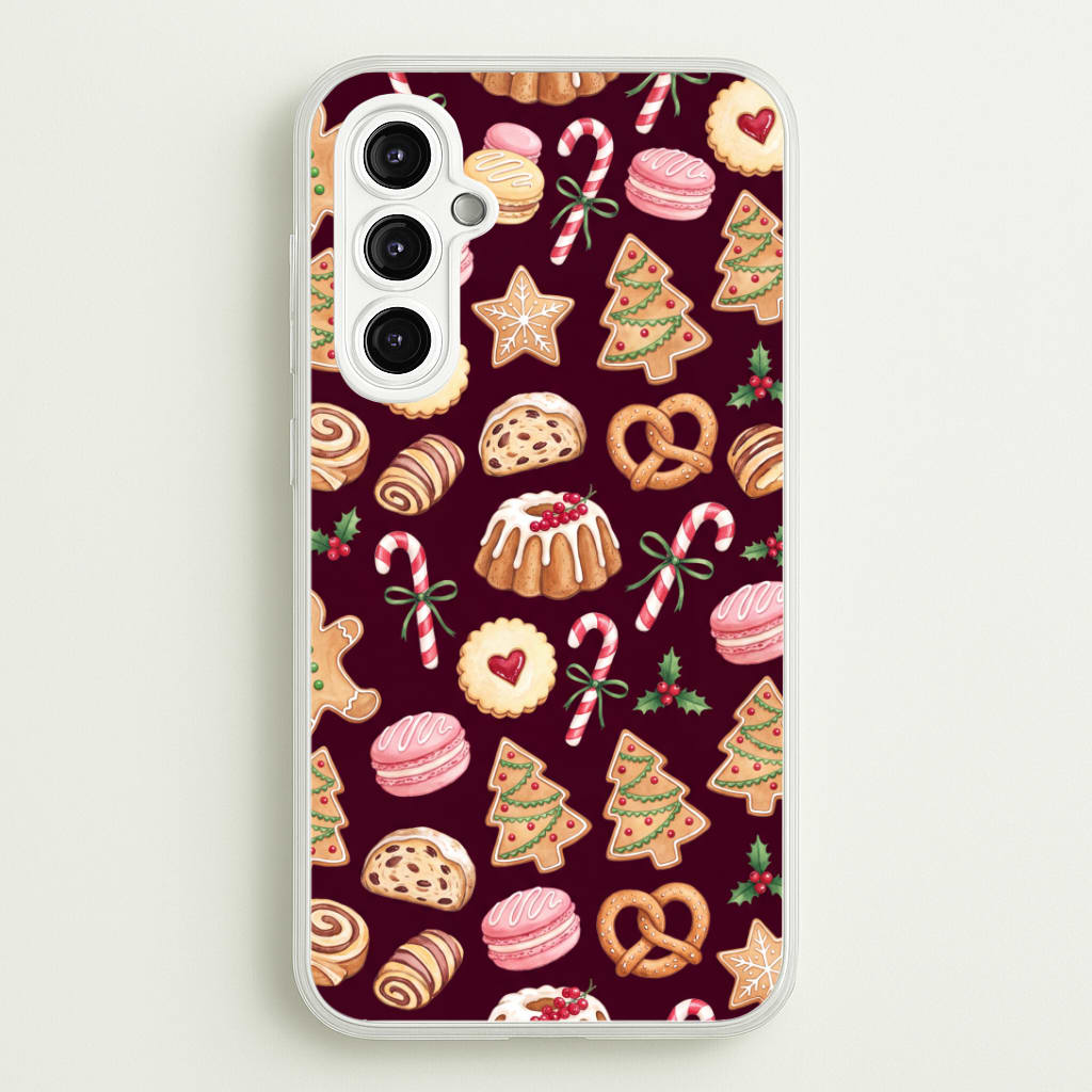 Christmas Bakery Burgundy Phone Case