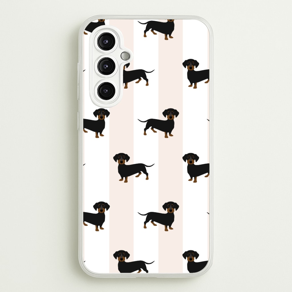 Striped Dachshund - Dog Pattern Phone Case