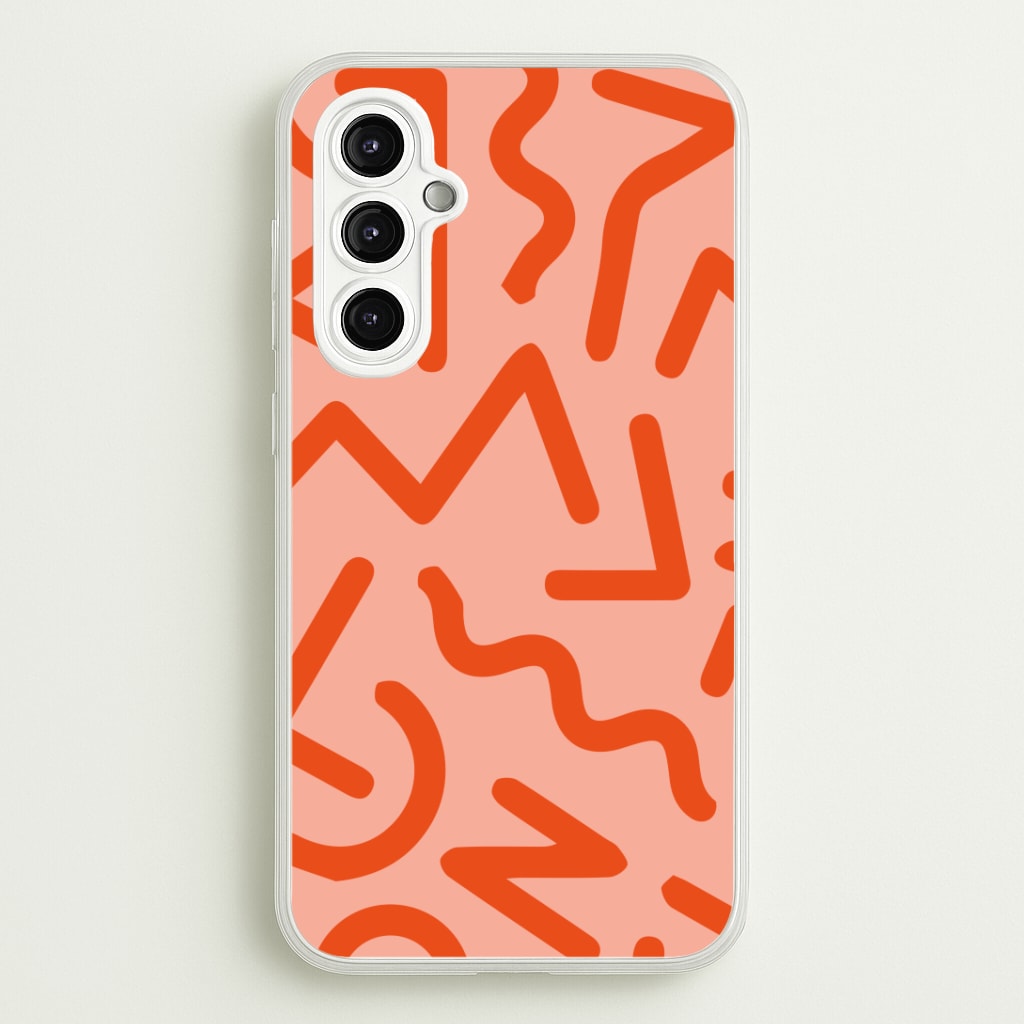 Red Abstract - Eighties Phone Case