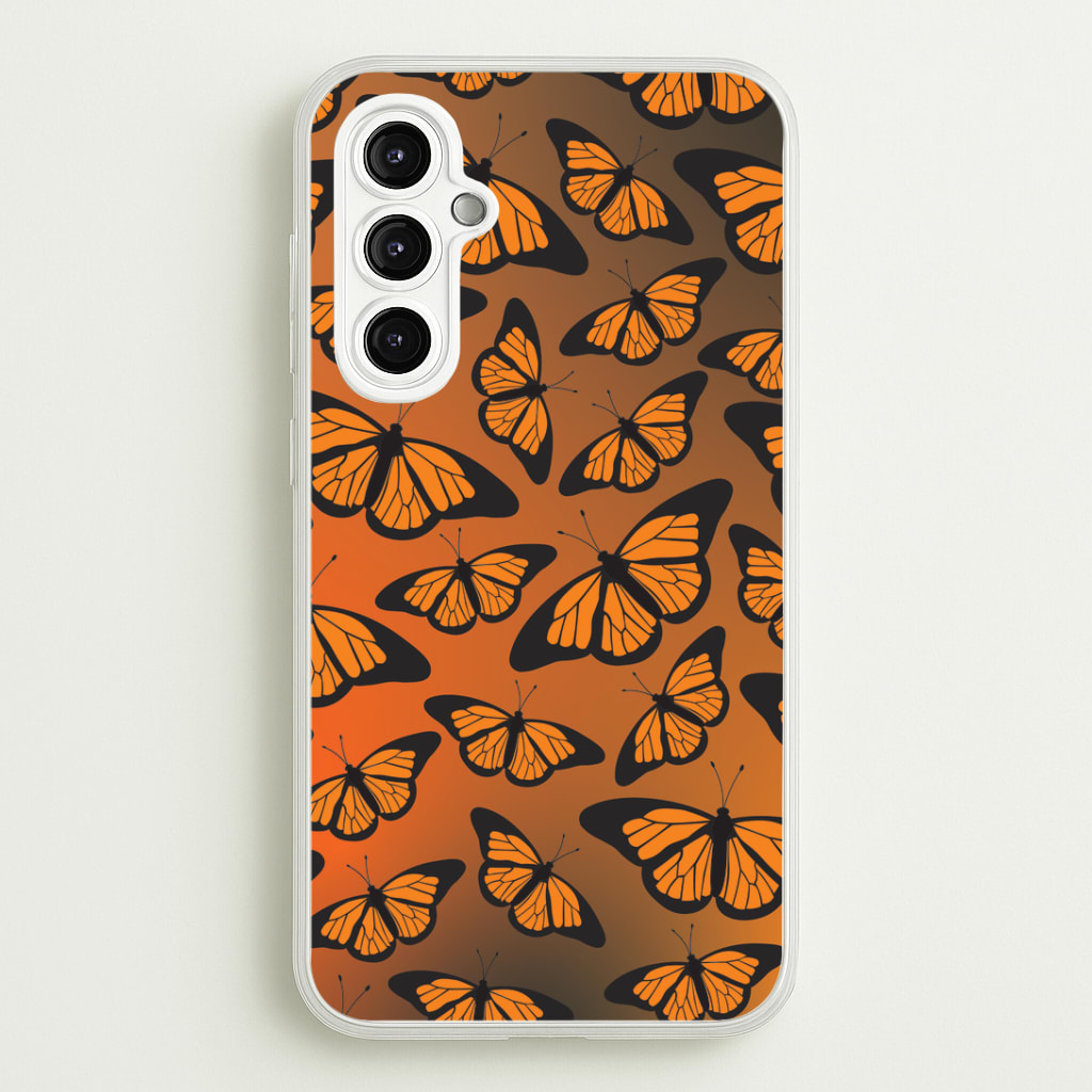 Orange Gradient Butterfly - Butterfly Patterns Phone Case