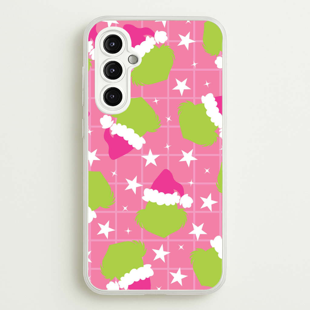 Pink Green Creature Xmas Pattern Phone Case
