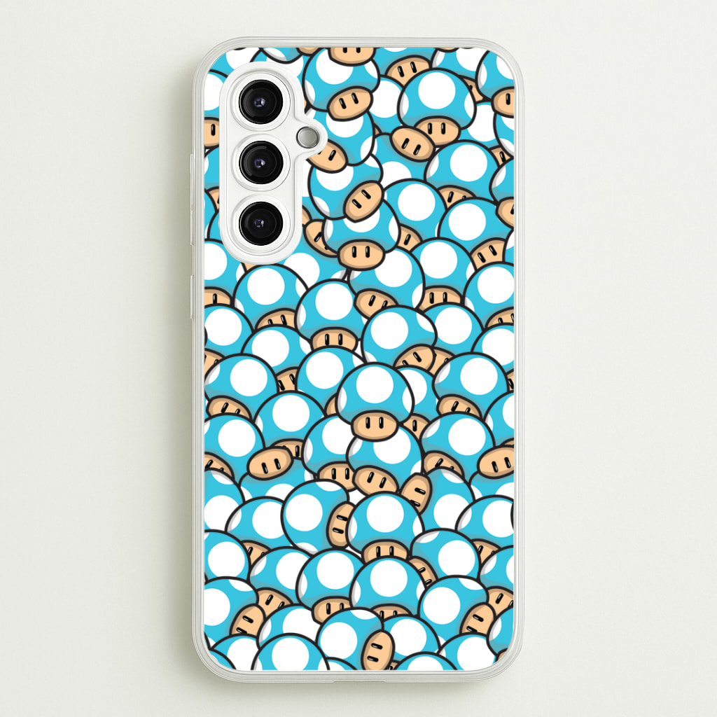 Mushroom Pattern - Light Blue Phone Case