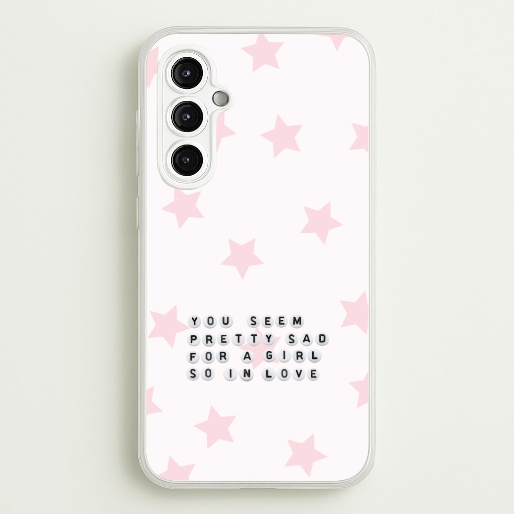 Pretty Sad Letter Beads Phone Case