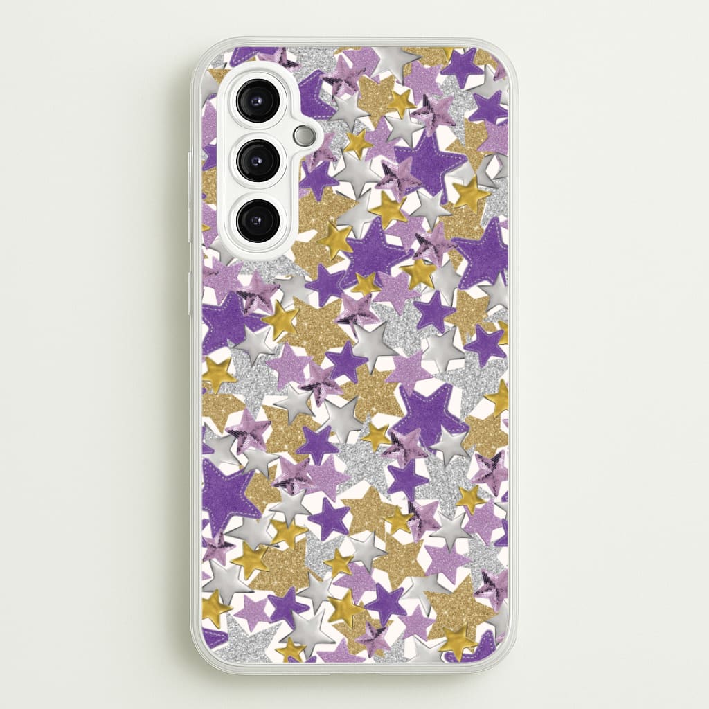 Mauve Stars Collage  Phone Case