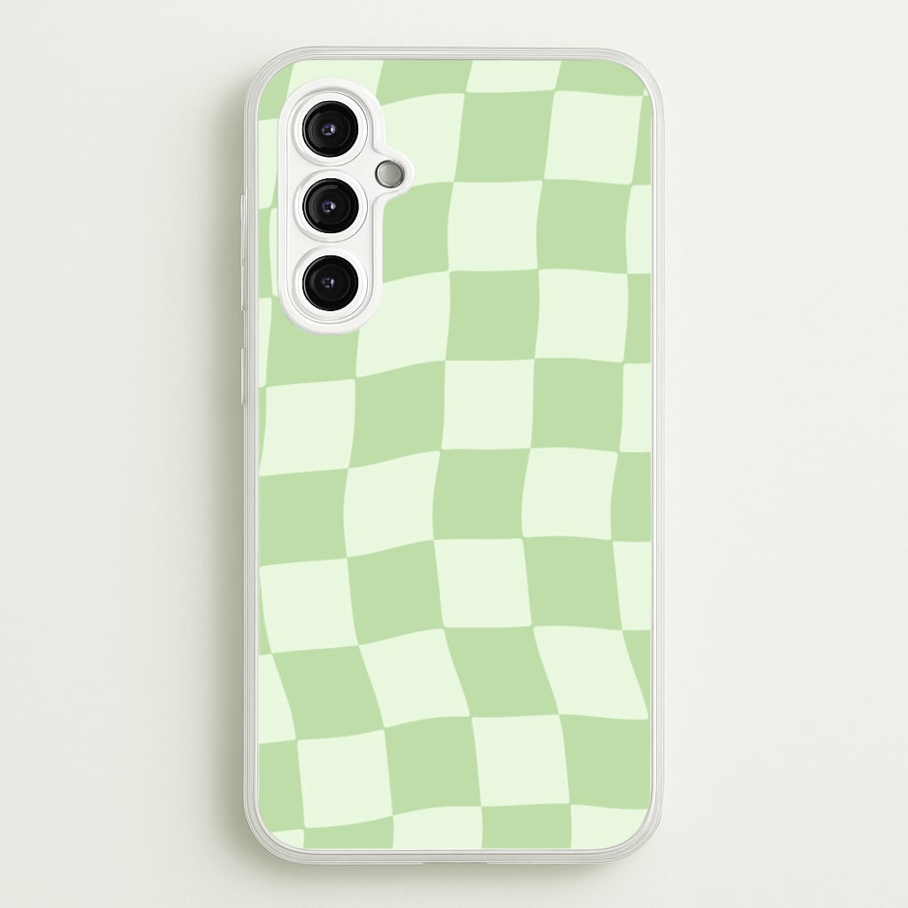 Green Checkers Phone Case