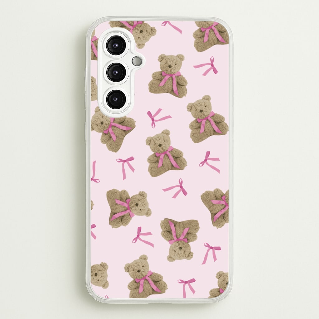 Coquette Teddy Bears And Bows Pattern Phone Case