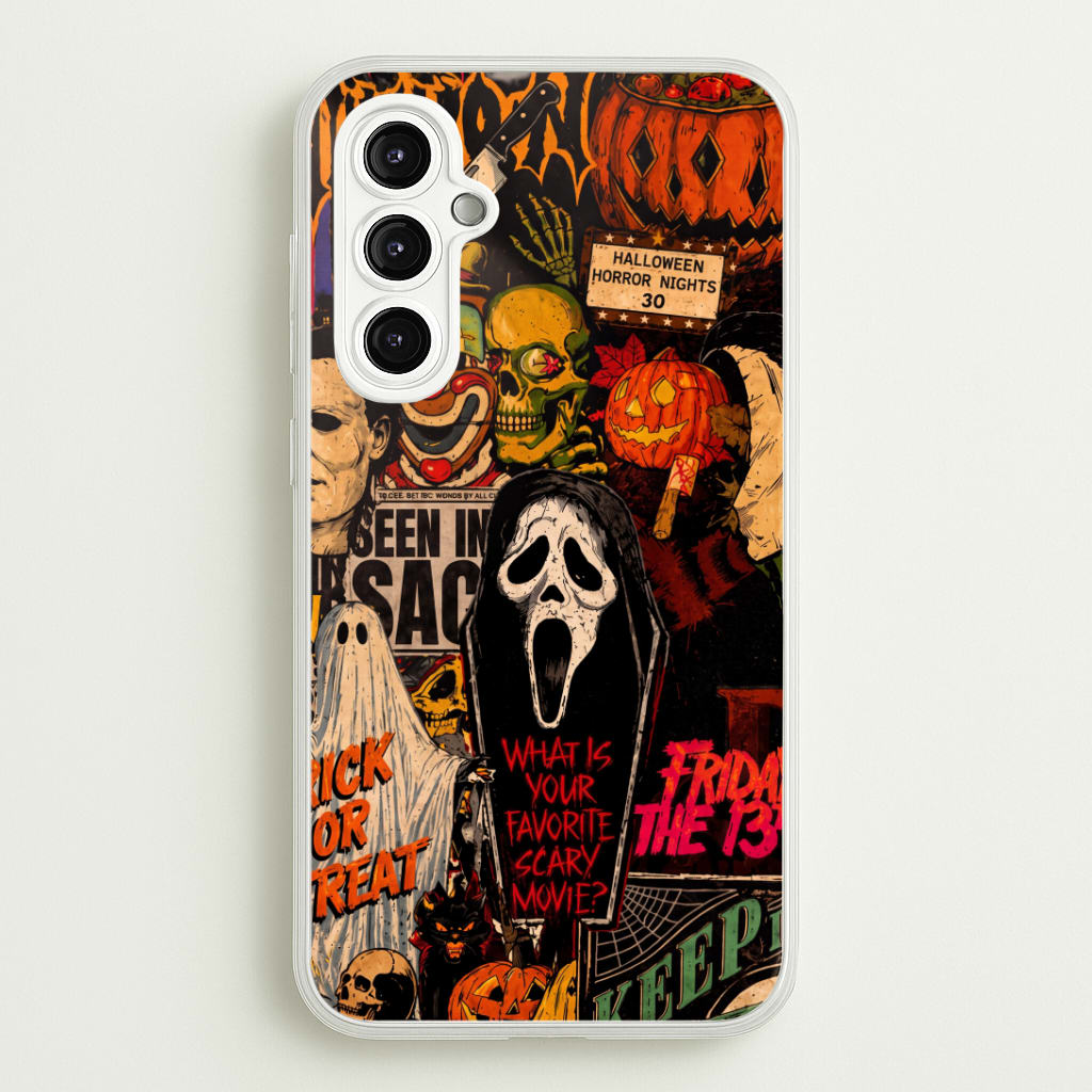 Horror Movie Sticker Collage Phone Case