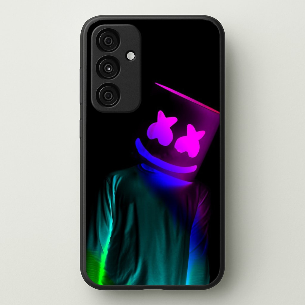 White Helmet DJ In Lights Phone Case