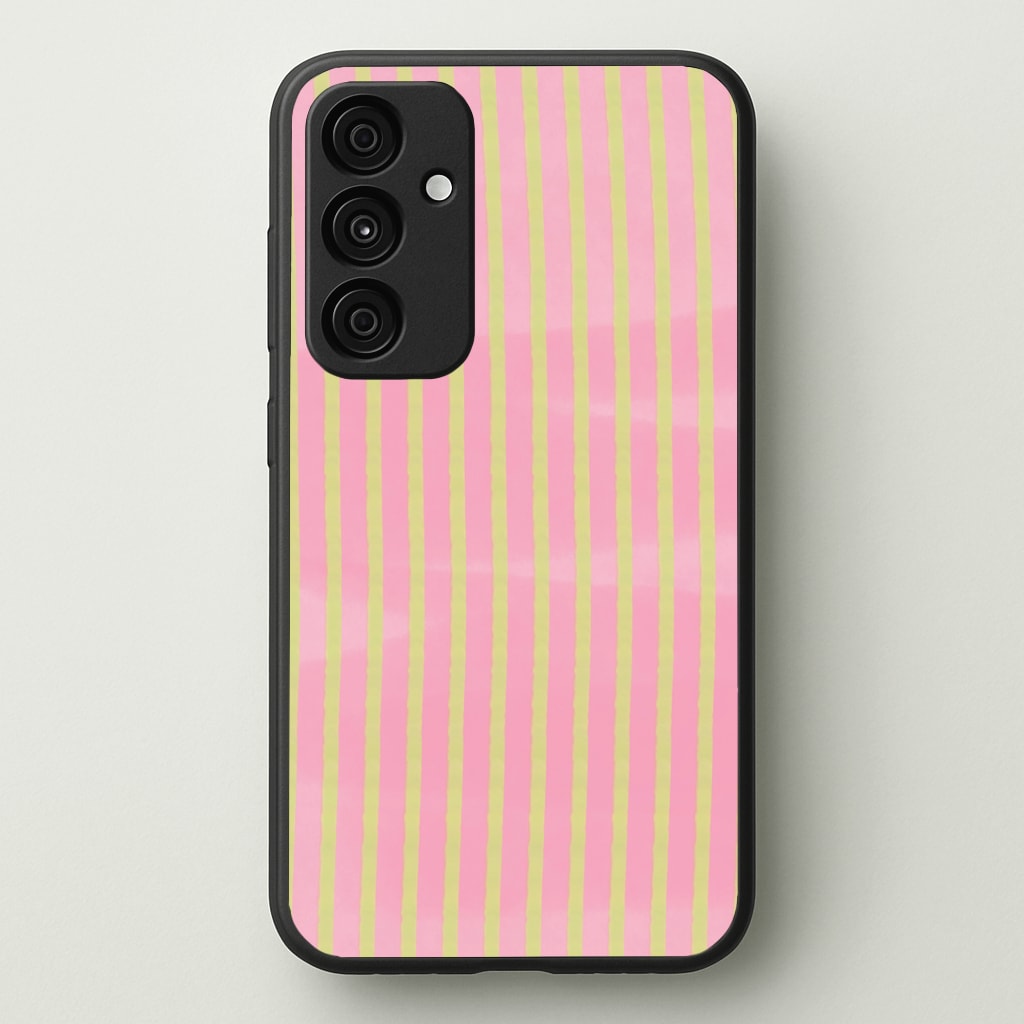 Pink Meadow Stripes Phone Case