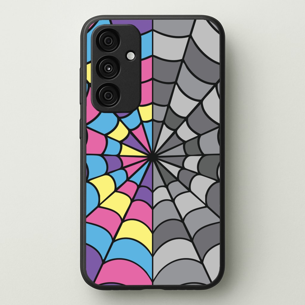 Colourful And Gray Spiderweb Phone Case