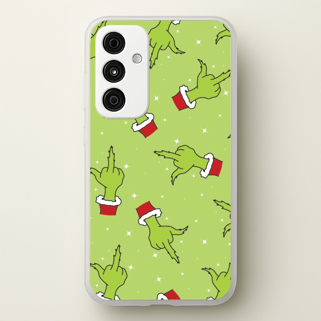 Green Middle Finger Christmas Pattern Phone Case