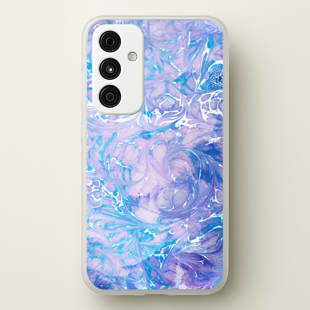 Sea Blue Swirly Marble Phone Case