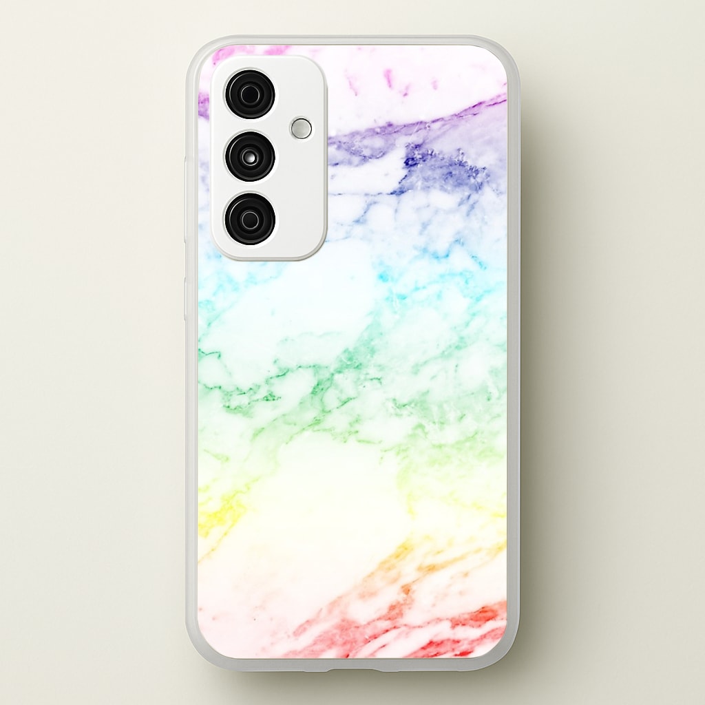 Rainbow Streak Marble Pattern Phone Case