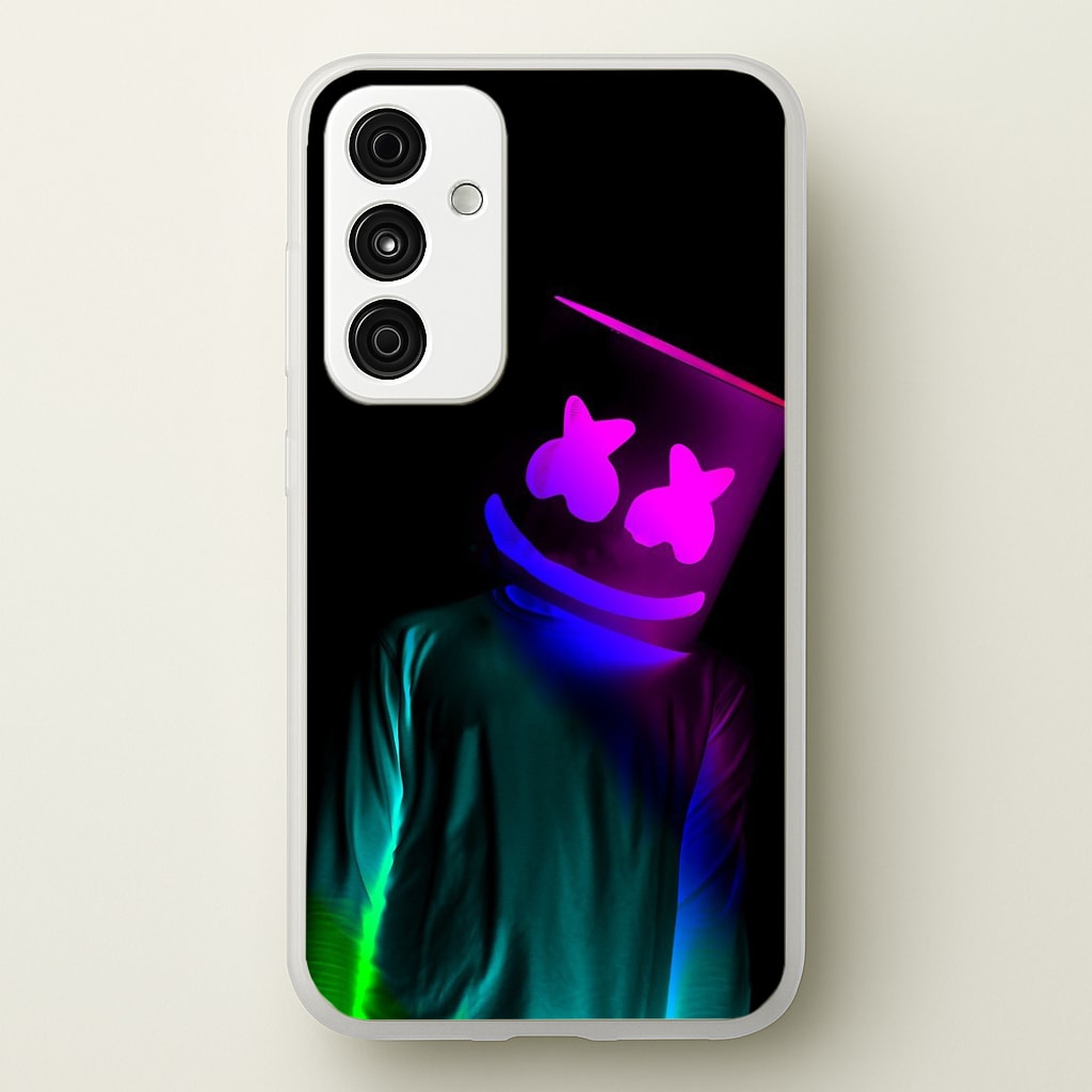 White Helmet DJ In Lights Phone Case