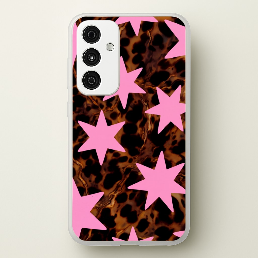 Tortoiseshell Star Scatter - Pink Phone Case