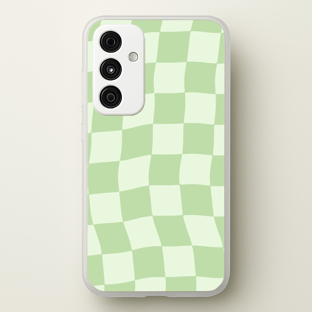 Green Checkers Phone Case