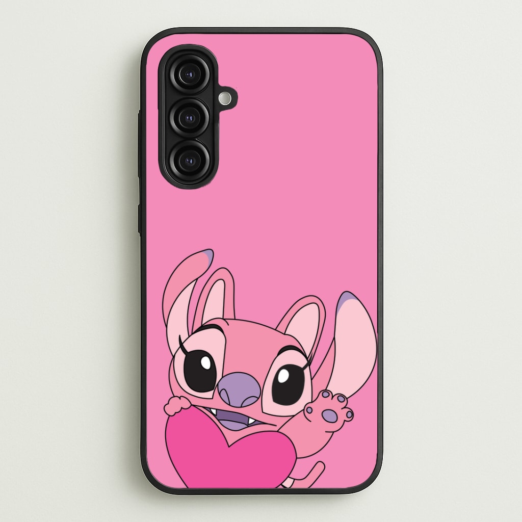 Holding Heart - Pink Alien Phone Case
