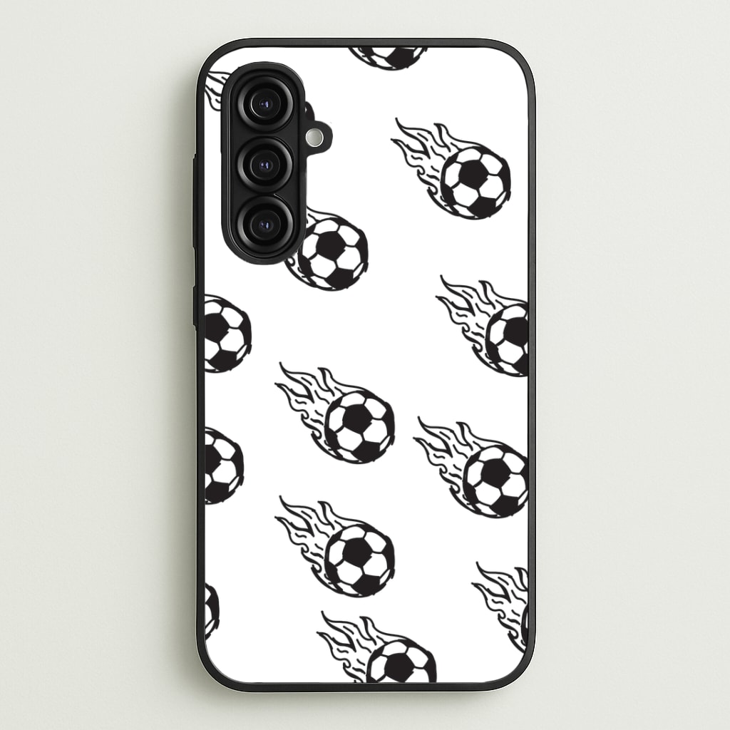 Flaming Football Pattern Phone Case