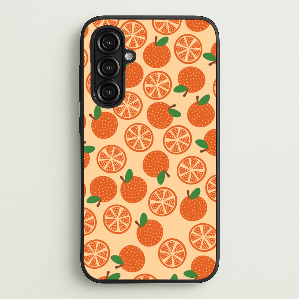 Textured Oranges Pattern Phone Case