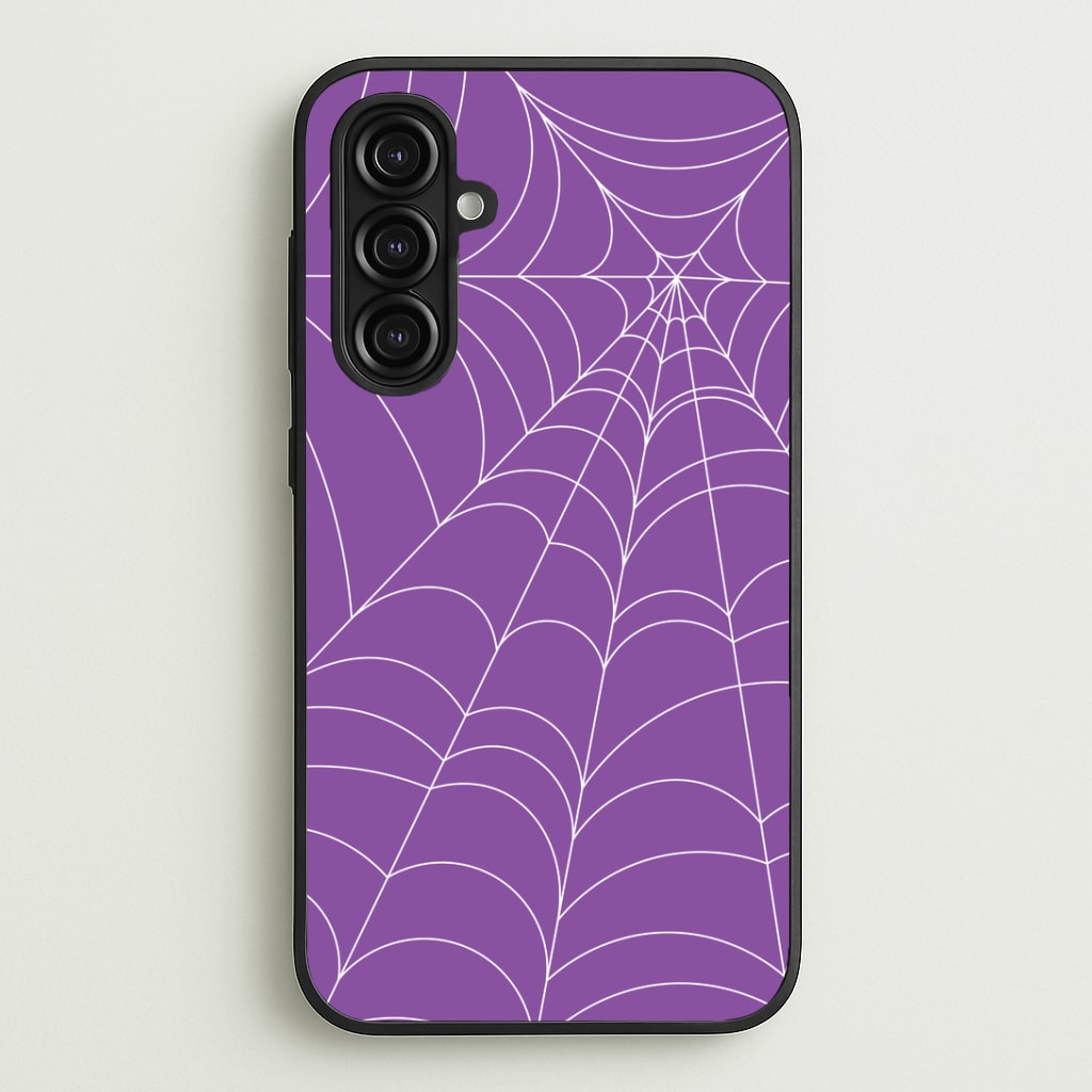 Purple Cobweb Pattern Phone Case