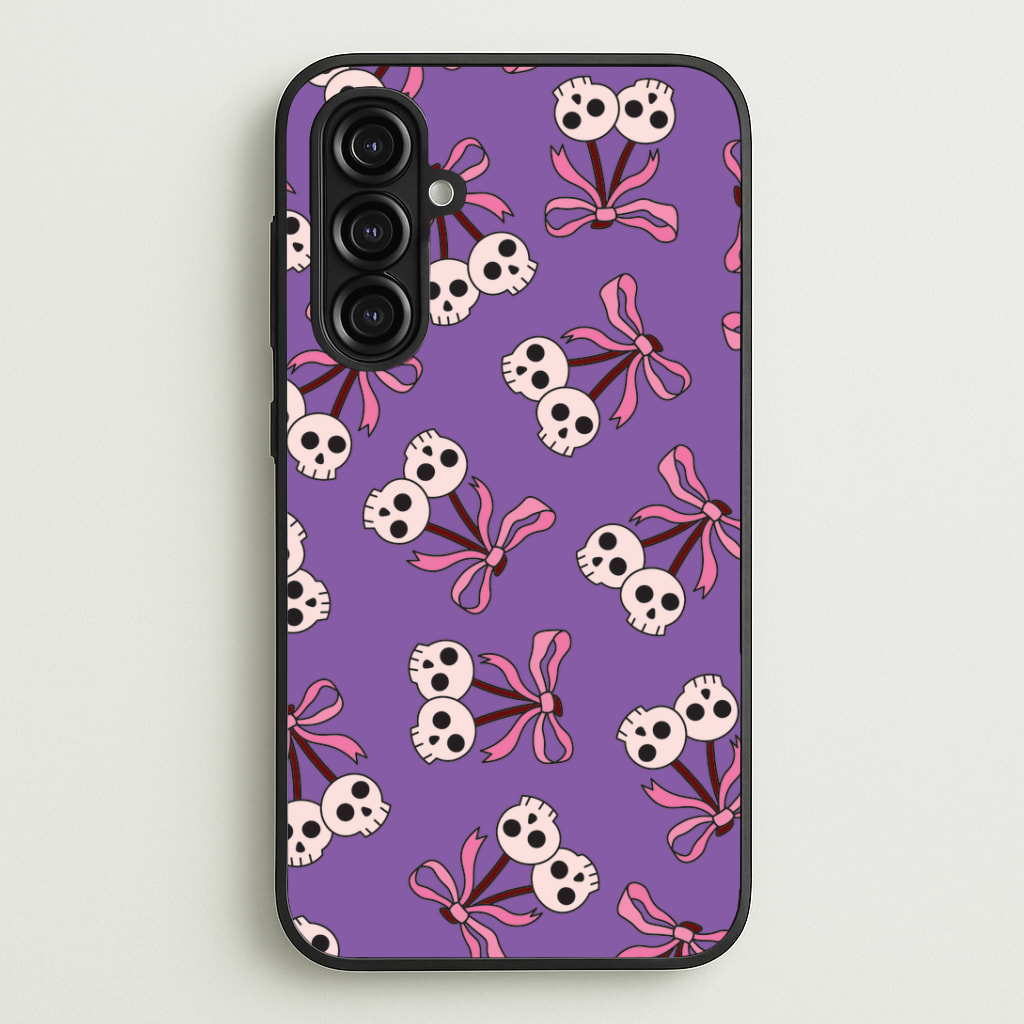 Cherry Skulls Pattern Phone Case