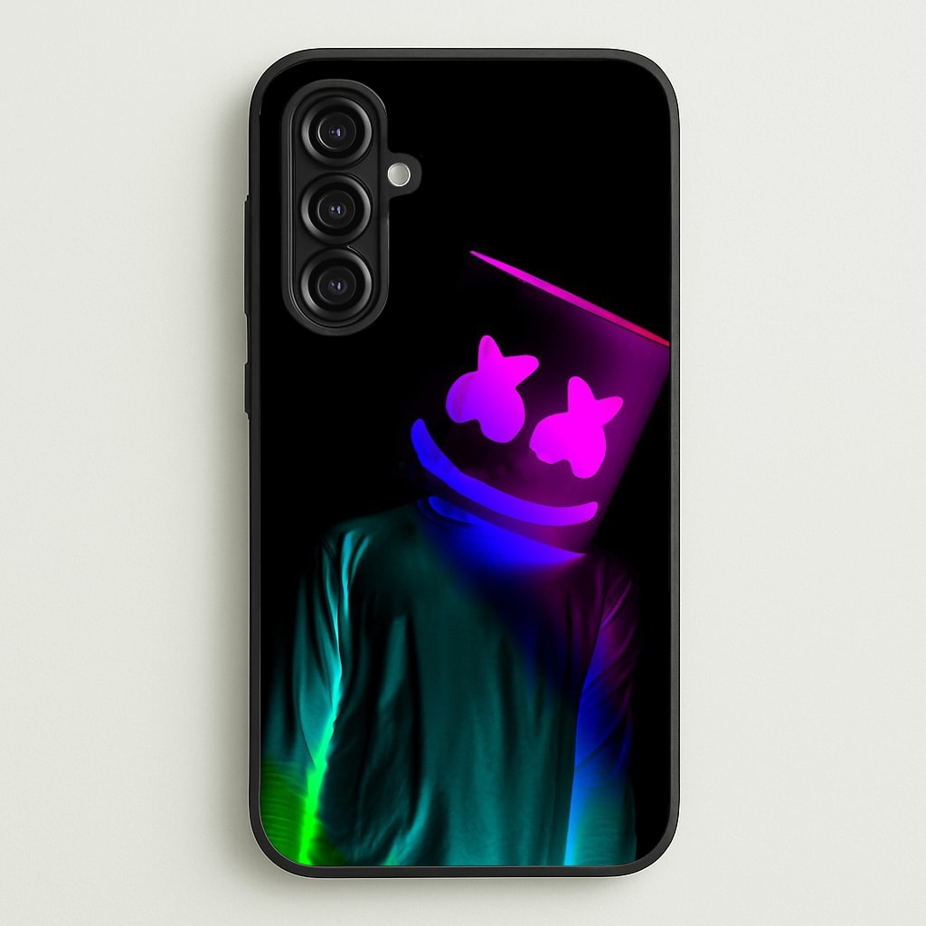 White Helmet DJ In Lights Phone Case