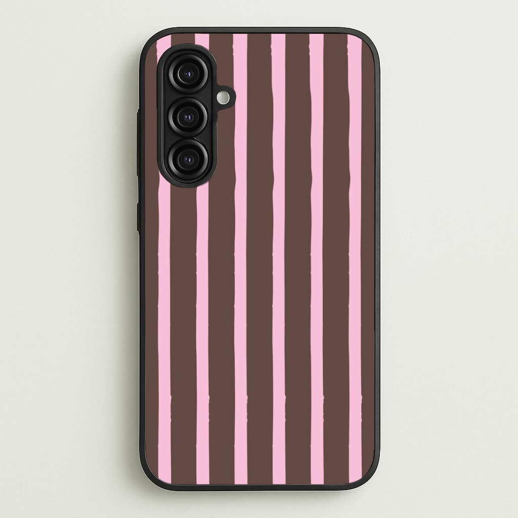 Chocolate & Strawberry Stripes Phone Case