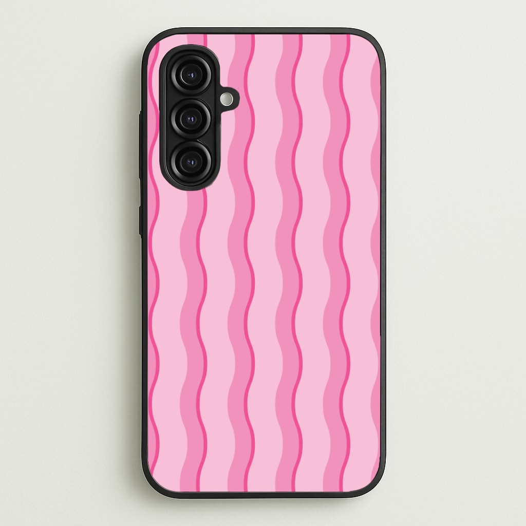 Pink Wavy Stripes Pattern Phone Case