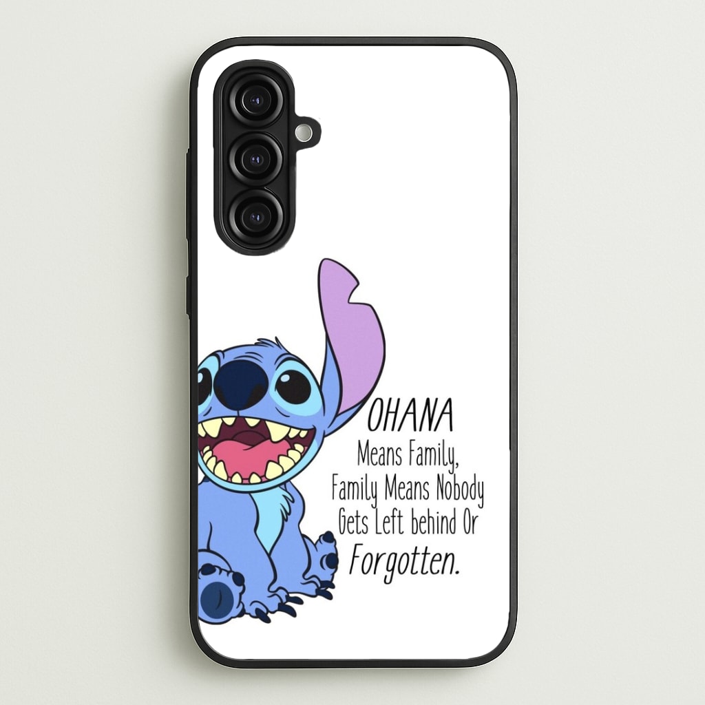 Ohana Means Family - Blue Alien Phone Case