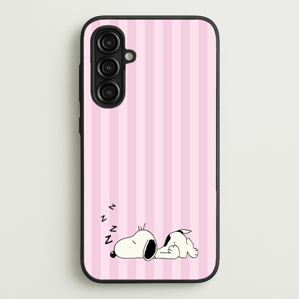 Pastel Stripes Cartoon Beagle Phone Case