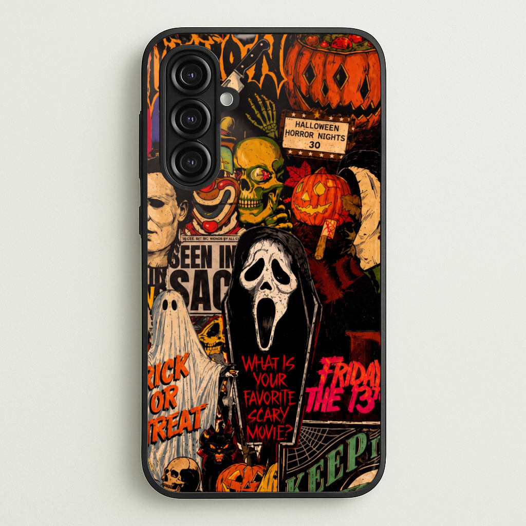 Horror Movie Sticker Collage Phone Case