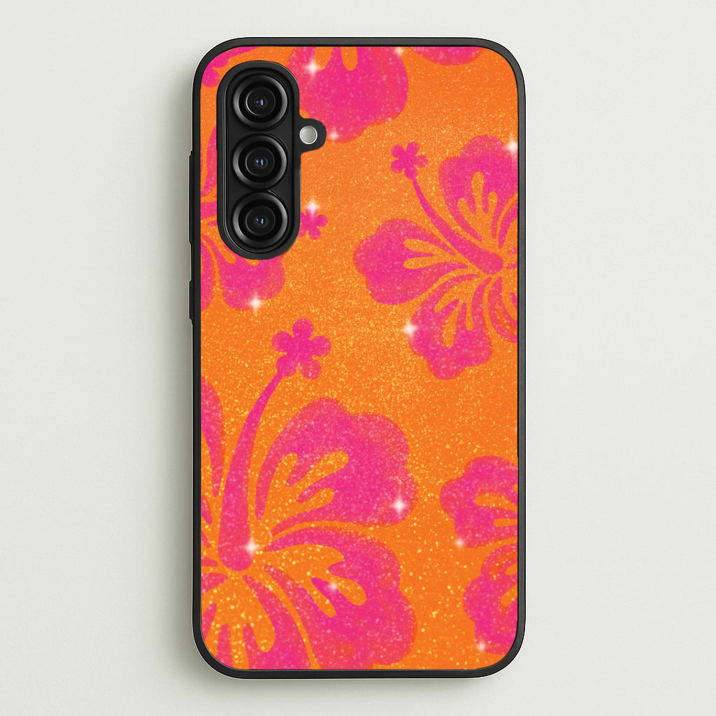 Shimmer Hibiscus Phone Case