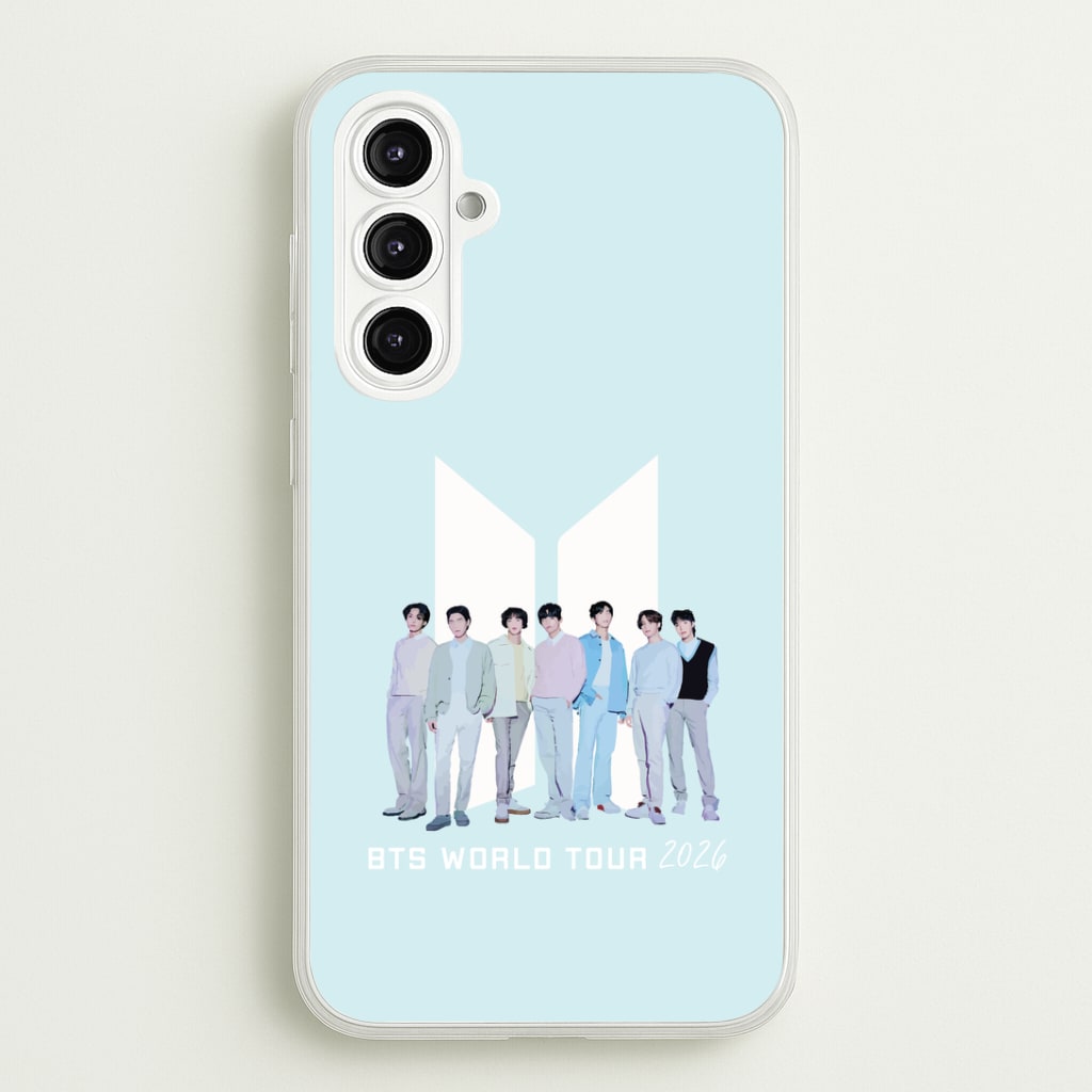 K-Pop Band Tour Pastel Blue Phone Case