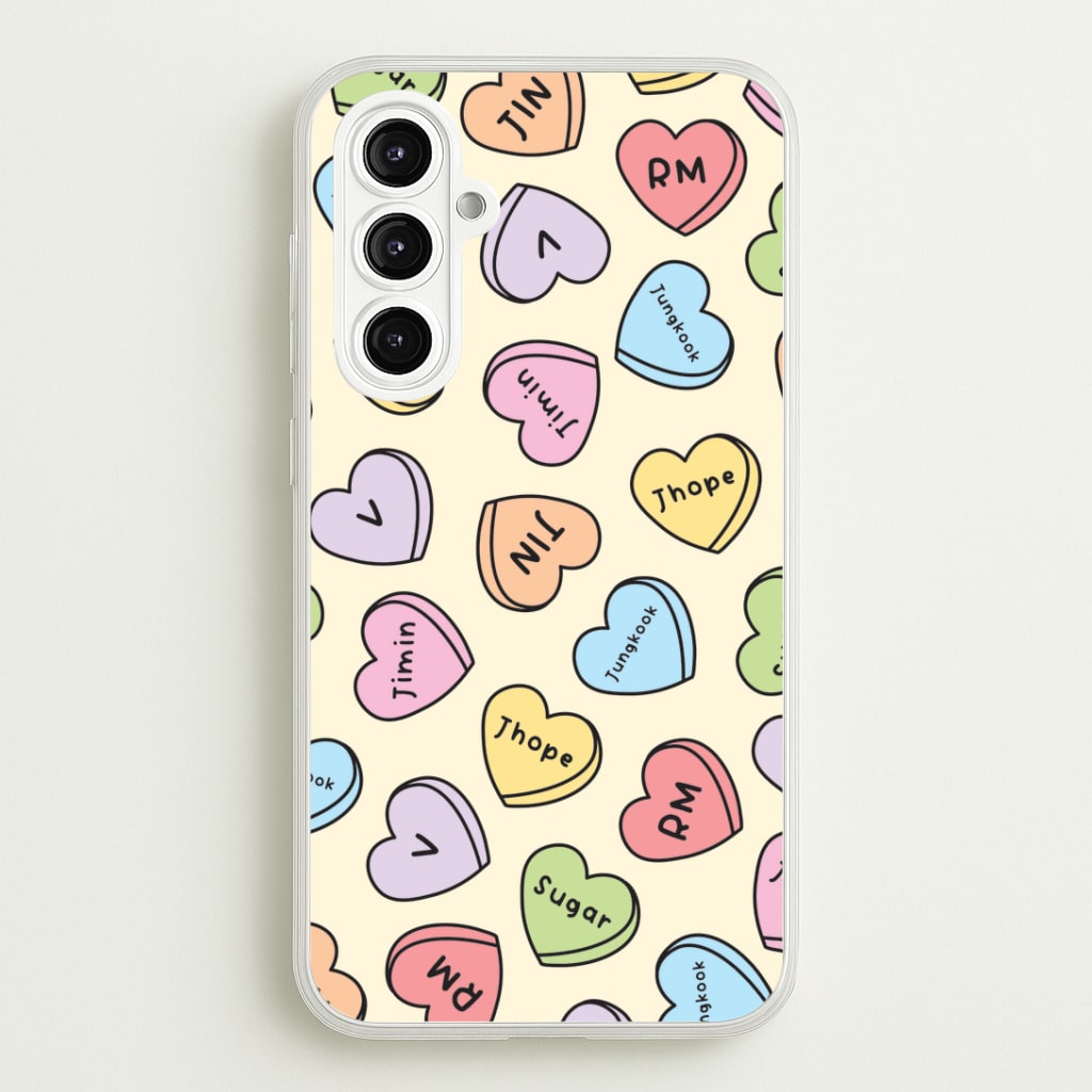 K-Pop Band Members Love Hearts Pattern Phone Case