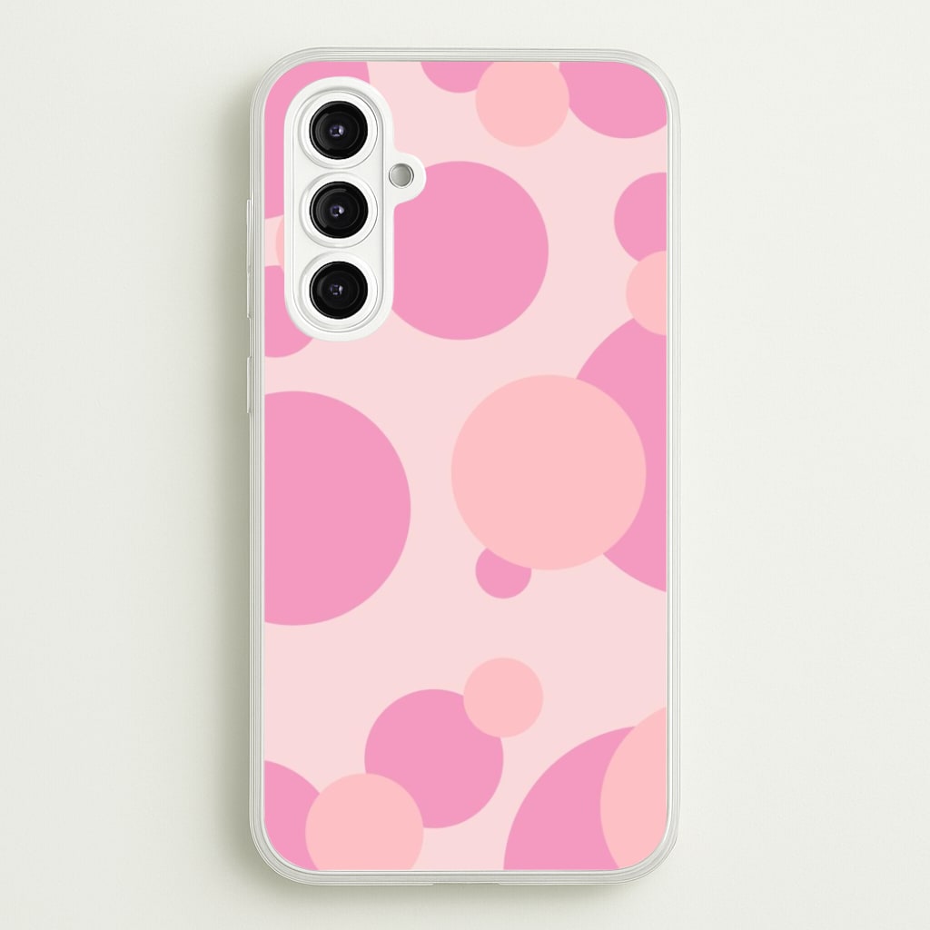 Pink Bubble Pattern Phone Case