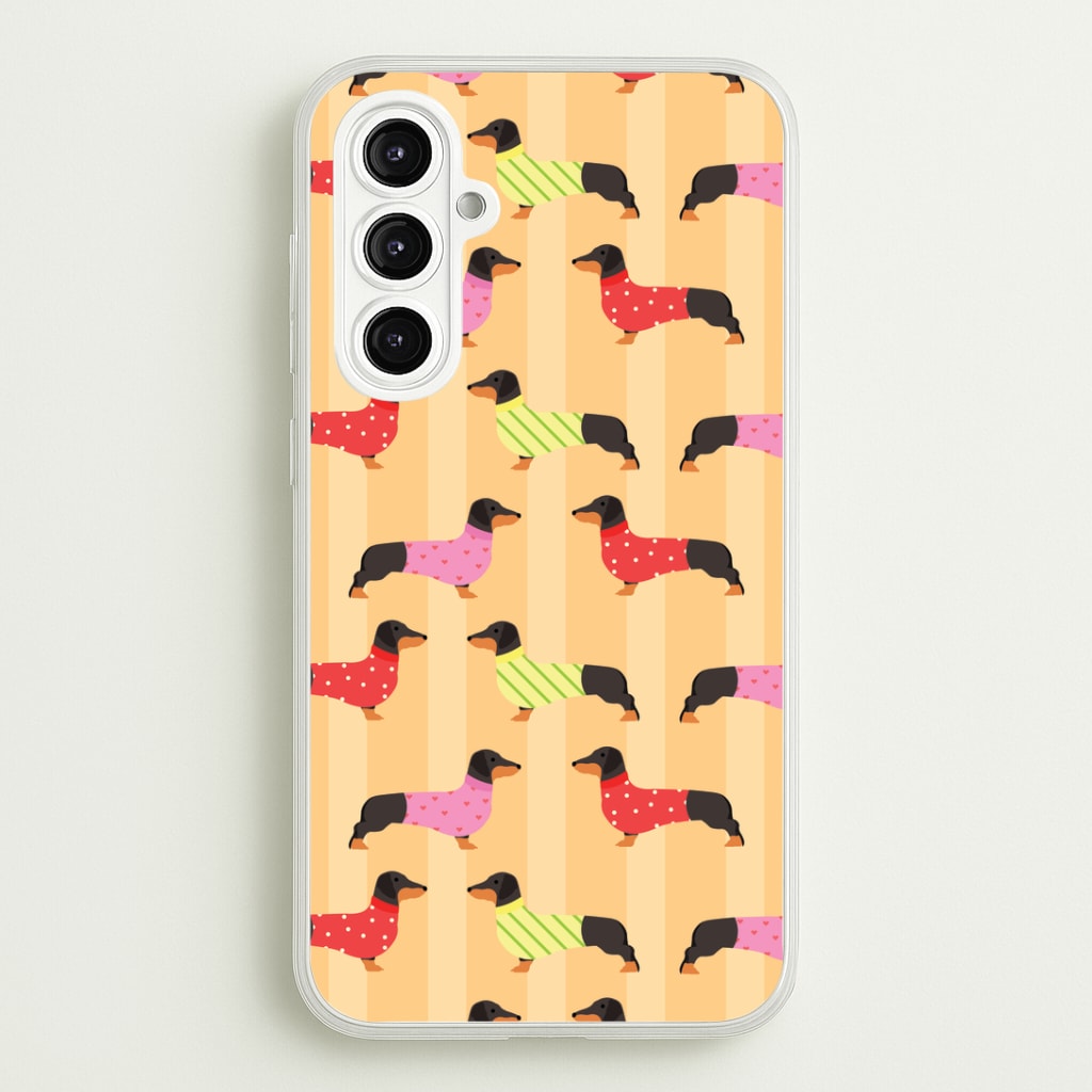 Dachshunds In Sweaters Pattern Phone Case