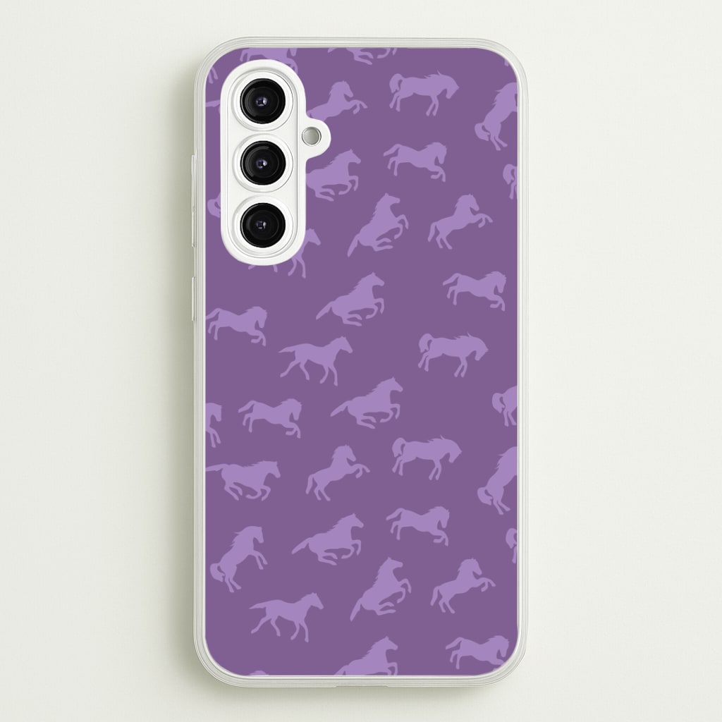 Purple Horse Pattern - Horses Phone Case